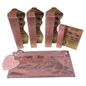 NIB 5 PIECE TOO FACED BETTER THAN SEX MASCARA AND COSMETIC CASE BUNDLE
